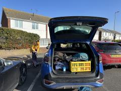 Parking up and getting ready at Ramsgate Station - to get the train back to Sandwich